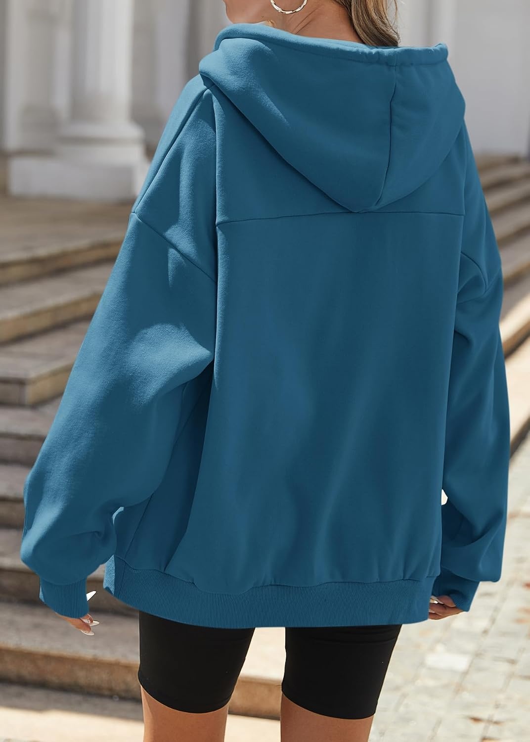 image:imageZEAGOO Hoodies Women Zip Up Hoodie Oversized Sweatshirt Fleece Jackets Spring Fall Winter Coats 2026 FashionBluegreen