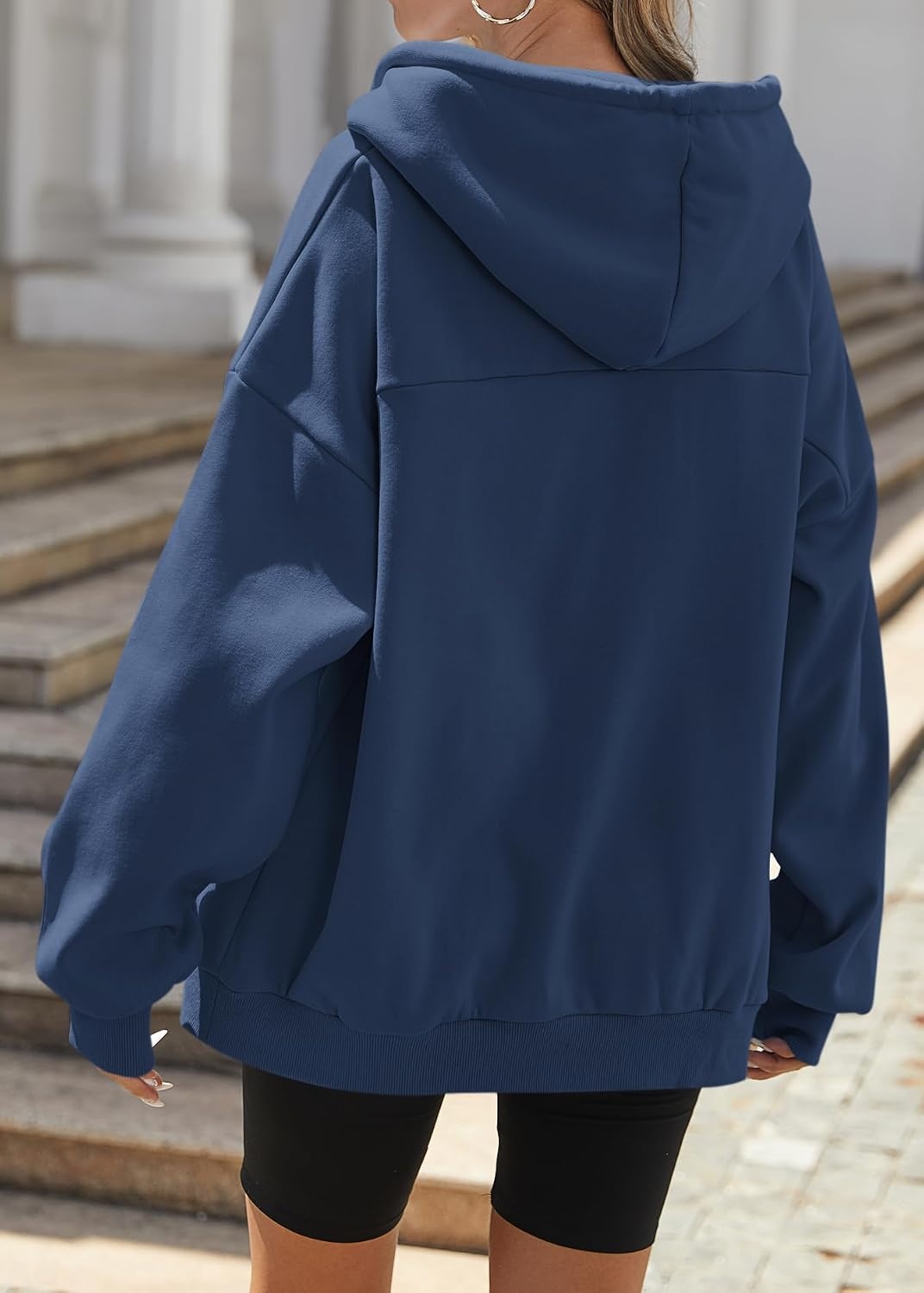 image:imageZEAGOO Hoodies Women Zip Up Hoodie Oversized Sweatshirt Fleece Jackets Spring Fall Winter Coats 2026 FashionNavy Blue