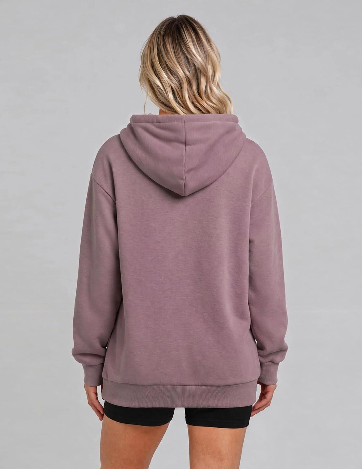 image:imageZeagoo Hoodies for Women Casual Button Sweatshirt Oversized Fall ClothesGray Pink