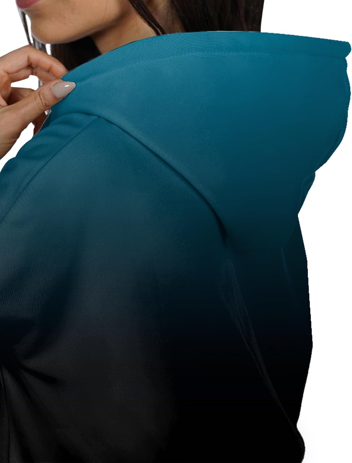 image:imageZeagoo Womens Oversized Hoodies 2025 Fleece Sweatshirts Long Sleeve Pullover with Pocket Fall Winter Outfits ClothesBlue Gradient