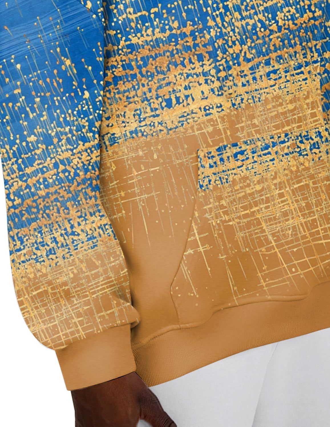 image:imageZeagoo Womens Oversized Hoodies 2025 Fleece Sweatshirts Long Sleeve Pullover with Pocket Fall Winter Outfits ClothesGold Foil Gradient