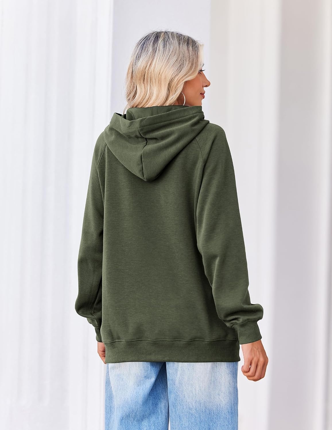 image:imageZeagoo Womens Oversized Hoodies Pullover Fleece Hooded Sweatshirt TrendyArmy Green