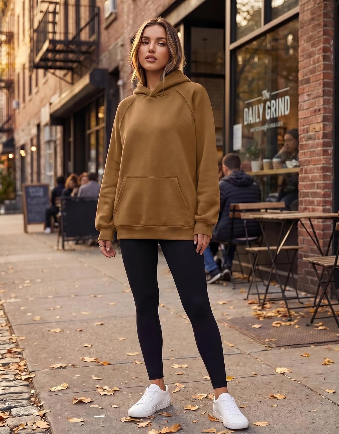 image:imageZeagoo Womens Oversized Hoodies Pullover Fleece Hooded Sweatshirt TrendyBrown