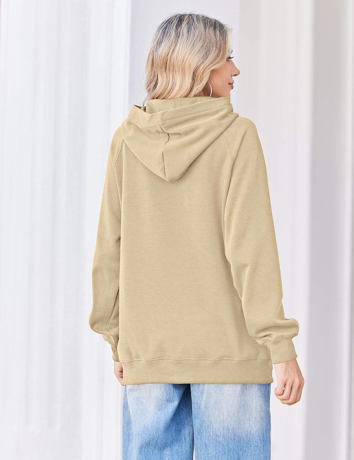 image:imageZeagoo Womens Oversized Hoodies Pullover Fleece Hooded Sweatshirt TrendyLight Brown