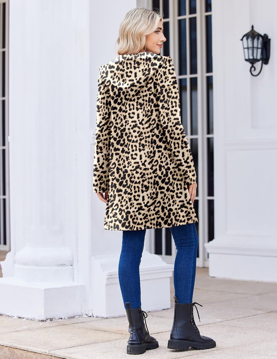 image:imageZeagoo Womens Zip Up Hoodies 2026 with PocketLeopard Print