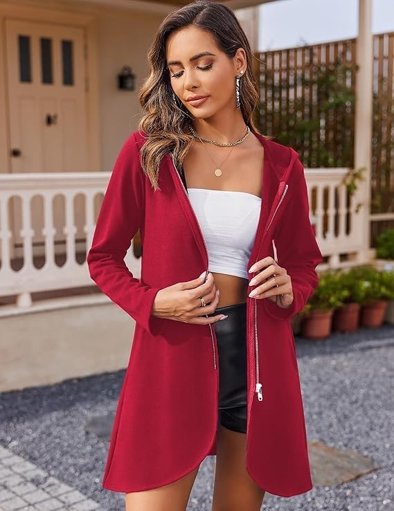image:imageZeagoo Womens Zip Up Hoodies 2026 with PocketRed