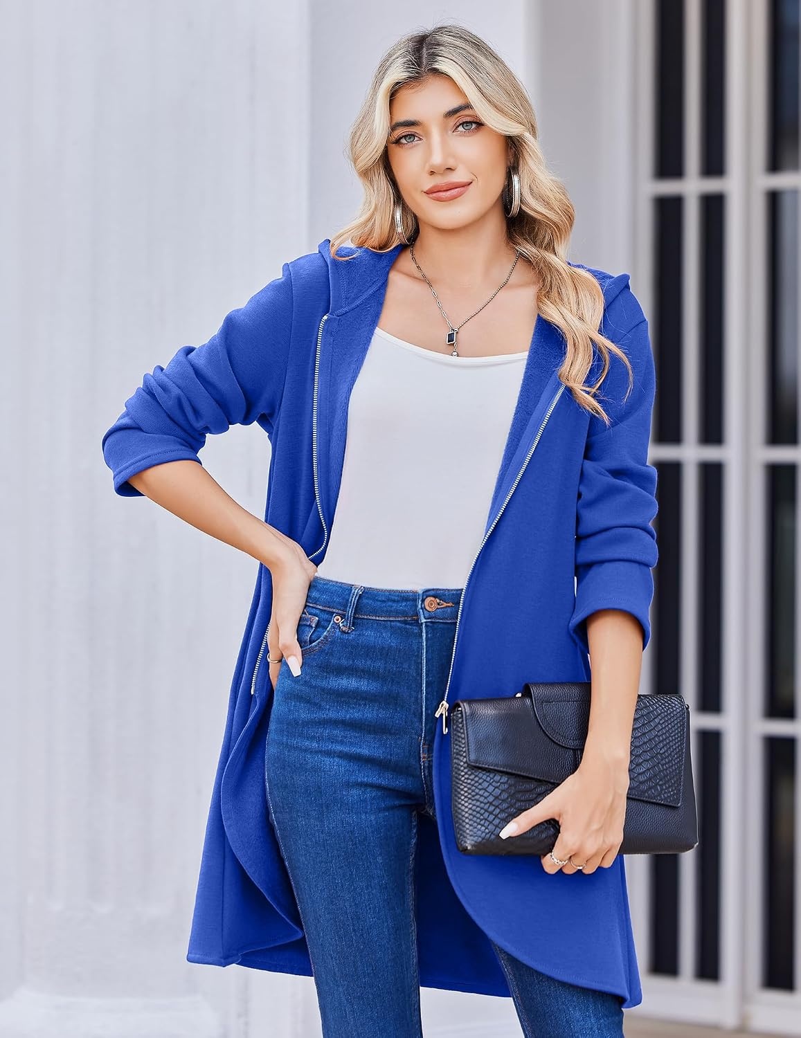 image:imageZeagoo Womens Zip Up Hoodies 2026 with PocketSnorkel Blue