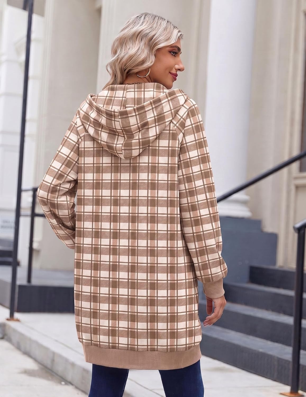 image:imageZeagoo Womens Zip Up Hoodies Long Sleeve Long Tunic Sweatshirts OversizedGw521