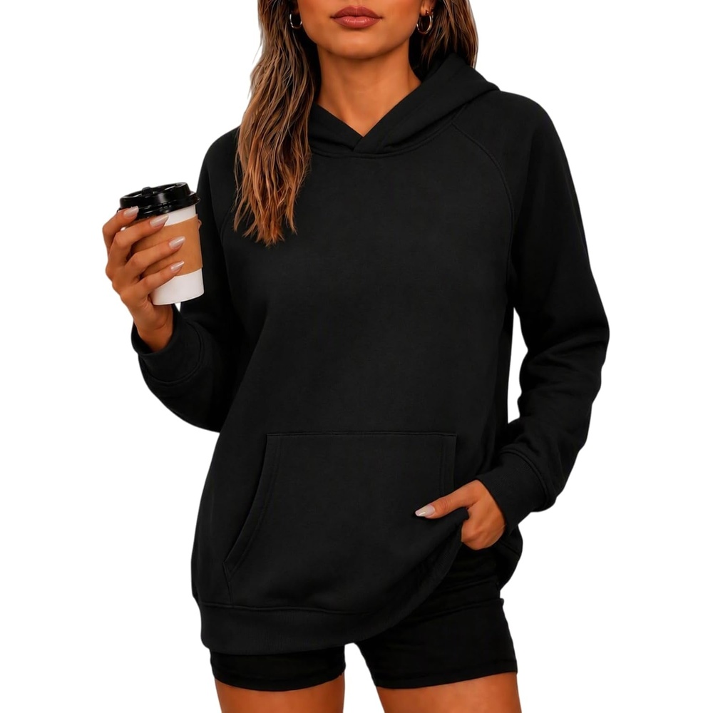 image:imageZeagoo Womens Oversized Hoodies Pullover Fleece Hooded Sweatshirt TrendyBlack