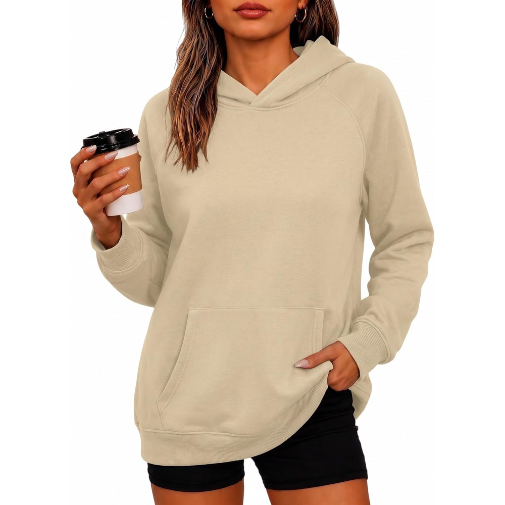 image:imageZeagoo Womens Oversized Hoodies Pullover Fleece Hooded Sweatshirt TrendyLight Brown