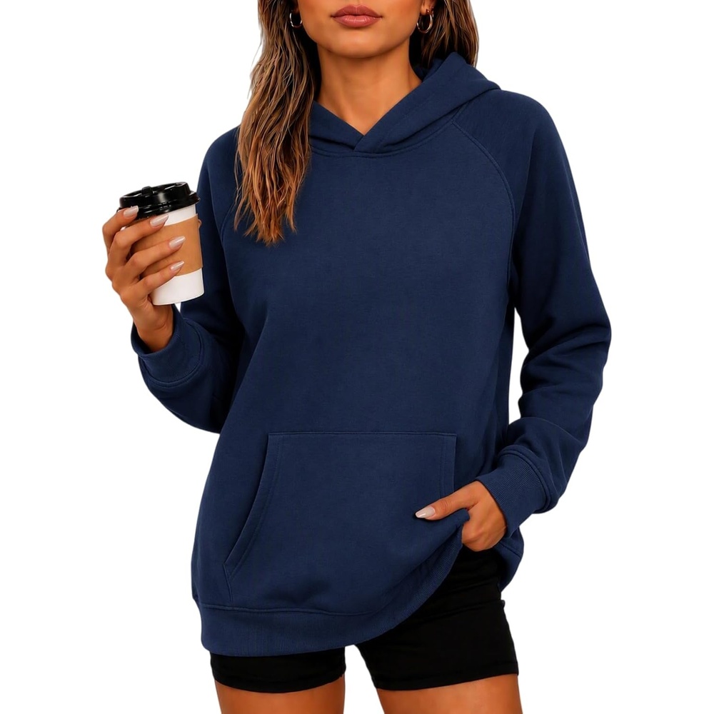 image:imageZeagoo Womens Oversized Hoodies Pullover Fleece Hooded Sweatshirt TrendyNavy Blue