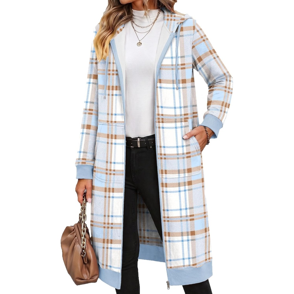 image:imageZeagoo Womens Zip Up Hoodies Oversized Fleece Long Tunic Sweatshirts Casual Long Sleeve 2026 Fall Hoodie Jacket CoatGw520