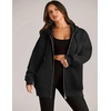 ZEAGOO Hoodies Women Zip Up Hoodie Oversized Sweatshirt Fleece Jackets Spring Fall Winter Coats 2026 Fashion(A-black)