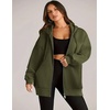 ZEAGOO Hoodies Women Zip Up Hoodie Oversized Sweatshirt Fleece Jackets Spring Fall Winter Coats 2026 Fashion(Army Green)