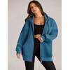 ZEAGOO Hoodies Women Zip Up Hoodie Oversized Sweatshirt Fleece Jackets Spring Fall Winter Coats 2026 Fashion(Blue-green)