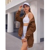 ZEAGOO Hoodies Women Zip Up Hoodie Oversized Sweatshirt Fleece Jackets Spring Fall Winter Coats 2026 Fashion(Brown)