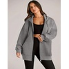 ZEAGOO Hoodies Women Zip Up Hoodie Oversized Sweatshirt Fleece Jackets Spring Fall Winter Coats 2026 Fashion(Dark Grey)