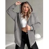 ZEAGOO Hoodies Women Zip Up Hoodie Oversized Sweatshirt Fleece Jackets Spring Fall Winter Coats 2026 Fashion(Dark Grey)