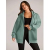 ZEAGOO Hoodies Women Zip Up Hoodie Oversized Sweatshirt Fleece Jackets Spring Fall Winter Coats 2026 Fashion(Green)