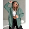ZEAGOO Hoodies Women Zip Up Hoodie Oversized Sweatshirt Fleece Jackets Spring Fall Winter Coats 2026 Fashion(Green)