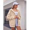 ZEAGOO Hoodies Women Zip Up Hoodie Oversized Sweatshirt Fleece Jackets Spring Fall Winter Coats 2026 Fashion(Khaki)