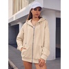 ZEAGOO Hoodies Women Zip Up Hoodie Oversized Sweatshirt Fleece Jackets Spring Fall Winter Coats 2026 Fashion(Khaki)
