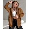 ZEAGOO Hoodies Women Zip Up Hoodie Oversized Sweatshirt Fleece Jackets Spring Fall Winter Coats 2026 Fashion(Light Brown Color)