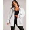 ZEAGOO Hoodies Women Zip Up Hoodie Oversized Sweatshirt Fleece Jackets Spring Fall Winter Coats 2026 Fashion(White)