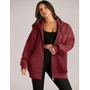 ZEAGOO Hoodies Women Zip Up Hoodie Oversized Sweatshirt Fleece Jackets Spring Fall Winter Coats 2026 Fashion(Wind Red)