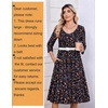 Zeagoo 3/4 Sleeve Women’s Dress Pleated Midi Casual Dresses with Pockets(Colorful Heart)