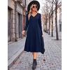 Zeagoo Dresses for Womens Long Sleeve Midi Dress Fall Casual A Line Dress(Blue)