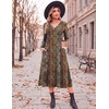 Zeagoo Dresses for Womens Long Sleeve Midi Dress Fall Casual A Line Dress(Floral Printed-1)