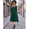 Zeagoo Dresses for Womens Long Sleeve Midi Dress Fall Casual A Line Dress(Green)