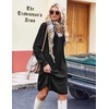 Zeagoo Fall Dresses for Women Long Sleeve Casual Pleated V Neck Dress 2026 A Line Tunic Dress(A-black)