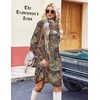 Zeagoo Fall Dresses for Women Long Sleeve Casual Pleated V Neck Dress 2026 A Line Tunic Dress(Chic Printed)