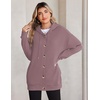 Zeagoo Hoodie for Women Hooded Sweatshirt Button Hoodies With Pockets Comfy Fleece Jackets 2026 Fashion S-3XL(Ash Pink)