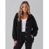 Zeagoo Hoodie for Women Hooded Sweatshirt Button Hoodies With Pockets Comfy Fleece Jackets 2026 Fashion S-3XL(Black)