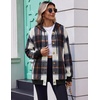Zeagoo Hoodie for Women Hooded Sweatshirt Button Hoodies With Pockets Comfy Fleece Jackets 2026 Fashion S-3XL(Black Plaid)