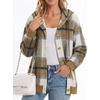 Zeagoo Hoodie for Women Hooded Sweatshirt Button Hoodies With Pockets Comfy Fleece Jackets 2026 Fashion S-3XL(Brown Plaid)