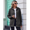 Zeagoo Hoodie for Women Hooded Sweatshirt Button Hoodies With Pockets Comfy Fleece Jackets 2026 Fashion S-3XL(Dark Gray)