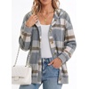 Zeagoo Hoodie for Women Hooded Sweatshirt Button Hoodies With Pockets Comfy Fleece Jackets 2026 Fashion S-3XL(Grey-brown Plaid)