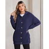 Zeagoo Hoodie for Women Hooded Sweatshirt Button Hoodies With Pockets Comfy Fleece Jackets 2026 Fashion S-3XL(Navy Blue)