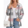 Zeagoo Hoodie for Women Hooded Sweatshirt Button Hoodies With Pockets Comfy Fleece Jackets 2026 Fashion S-3XL(Pink Plaid)