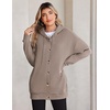 Zeagoo Hoodie for Women Hooded Sweatshirt Button Hoodies With Pockets Comfy Fleece Jackets 2026 Fashion S-3XL(Tea Ash)