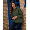 Zeagoo Hoodies for Women Casual Button Sweatshirt Oversized Fall Clothes(Army Green)
