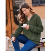 Zeagoo Hoodies for Women Casual Button Sweatshirt Oversized Fall Clothes(Army Green)