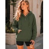 Zeagoo Hoodies for Women Casual Button Sweatshirt Oversized Fall Clothes(Army Green)