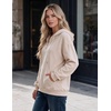 Zeagoo Hoodies for Women Casual Button Sweatshirt Oversized Fall Clothes(Champagne Beige)