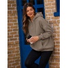 Zeagoo Hoodies for Women Casual Button Sweatshirt Oversized Fall Clothes(Coffee Grey)
