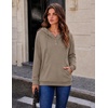 Zeagoo Hoodies for Women Casual Button Sweatshirt Oversized Fall Clothes(Coffee Grey)